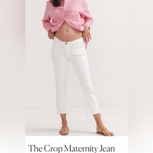 Hatch crop maternity jeans White SZ 25